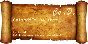 Csizmár Dalibor névjegykártya